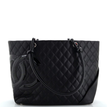 Chanel Cambon Tote Quilted Leather Large