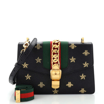 Gucci Sylvie Shoulder Bag Printed Leather Small