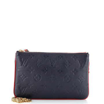 Louis Vuitton Double Zip Pochette Monogram Empreinte Leather