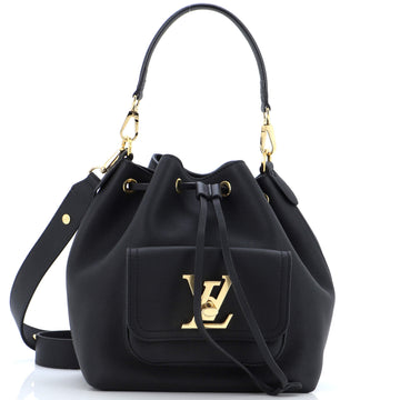 Louis Vuitton Lockme Pocket Bucket Bag Leather