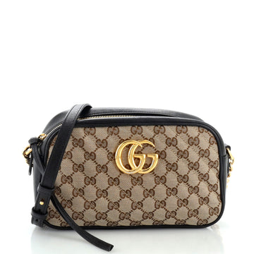 Gucci GG Marmont Shoulder Bag Diagonal Quilted GG Canvas Small