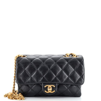 Chanel All Slide Long Flap Bag Quilted Lambskin Small