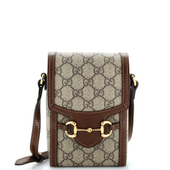 Gucci Horsebit 1955 Crossbody Bag GG Coated Canvas Mini