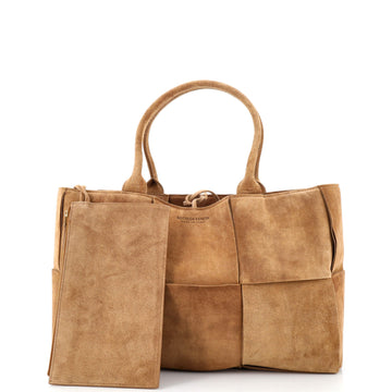 Bottega Veneta Arco Tote Maxi Intrecciato Suede Medium