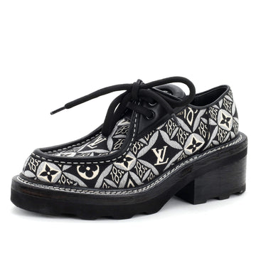 Louis Vuitton Women's LV Beaubourg Platform Derby Shoes Limited Edition Since 1854 Monogram Jacquard and Leather