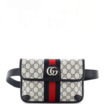 Gucci Ophidia Flap Belt Bag GG Coated Canvas