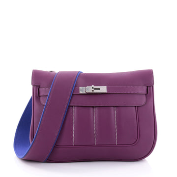 Hermes Berline Handbag Swift 28 Purple 2437702