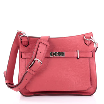 Hermes Jypsiere Handbag Clemence 34 Pink 2437717