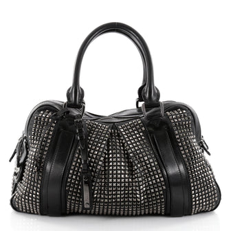 Burberry Knight Bag Studded Leather Black 2437801