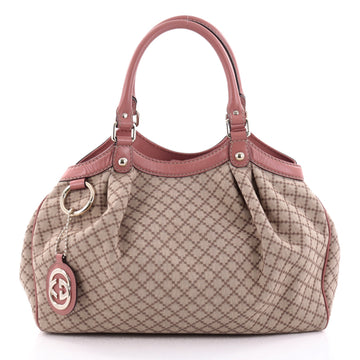 Gucci Sukey Tote Diamante Canvas Medium Neutral 2437803