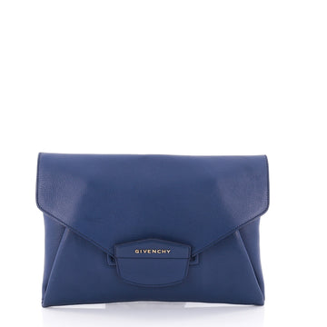Givenchy Antigona Envelope Clutch Leather Medium Blue 2438101