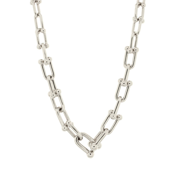 Tiffany & Co. Italy Sterling Silver 4mm T Chain Link Necklace 20