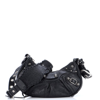 Balenciaga Le Cagole Giant Studs Shoulder Bag Leather XS