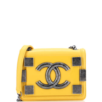Chanel Boy Brick Flap Bag Lambskin and Plexiglass Mini