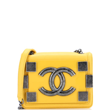 Chanel Boy Brick Flap Bag Lambskin and Plexiglass Mini
