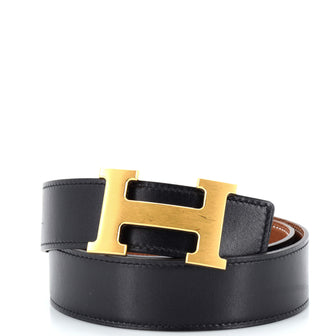 Hermes Constance Martelee H Reversible Belt Leather with Brushed Hardware Medium