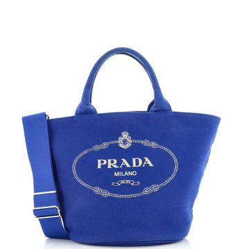 Prada Canapa Convertible Shopping Tote Canvas Medium