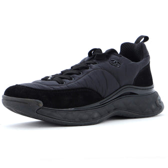 Chanel Women's CC Low-Top Sneakers Suede with Leather and Nylon