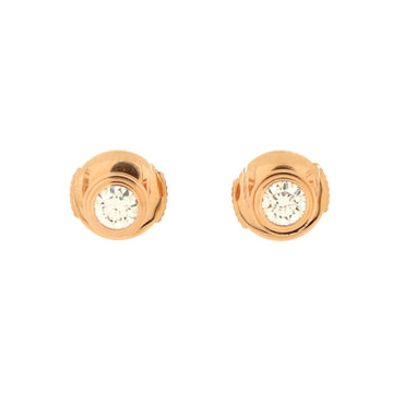 Cartier D'amour Stud Earrings 18K Rose Gold and Diamond Medium