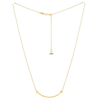 Tiffany & Co. T Smile Pendant Necklace 18K Yellow Gold Small