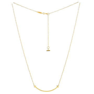 Tiffany & Co. T Smile Pendant Necklace 18K Yellow Gold Small