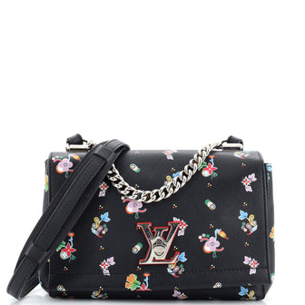 Louis Vuitton Lockme II Handbag Floral Printed Leather BB