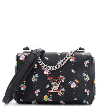 Louis Vuitton Lockme II Handbag Floral Printed Leather BB