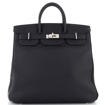 Hermes HAC Birkin Bag Black Togo with Palladium Hardware 40