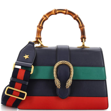 Gucci Dionysus Bamboo Top Handle Bag Colorblock Leather Medium