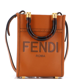 Fendi Sunshine Shopper Tote Leather Mini