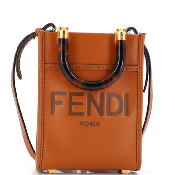 Fendi Sunshine Shopper Tote Leather Mini