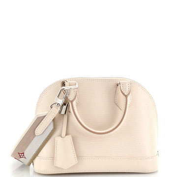 Louis Vuitton Alma Handbag Epi Leather with Logo Jacquard Strap BB