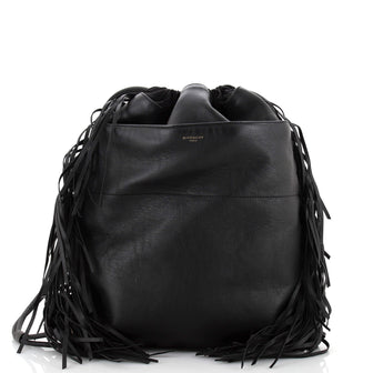 Givenchy Drawstring Fringe Backpack Leather Large