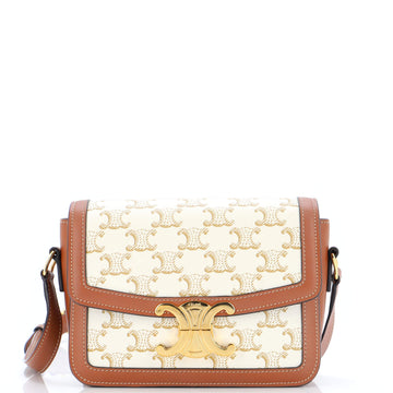 Celine Triomphe Shoulder Bag Triomphe Coated Canvas Teen