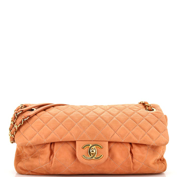 Chanel Coco Pleats Flap Bag Quilted Iridescent Calfskin Large