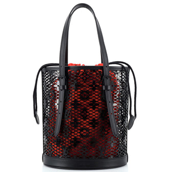 Louis Vuitton Bucket Bag Monogram Lace Leather PM