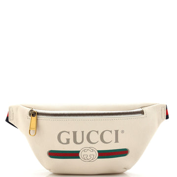 Gucci Logo Belt Bag Printed Leather Small