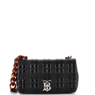 Burberry Lola Shoulder Bag Quilted Patent with Resin Small