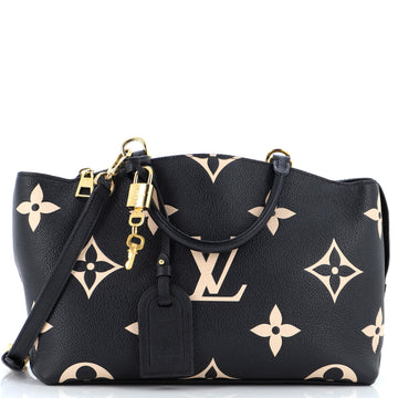 Louis Vuitton Petit Palais Handbag Bicolor Monogram Empreinte Giant