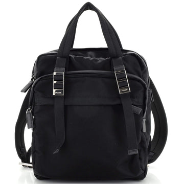 Prada Double Buckle Top Handle Backpack Tessuto Large