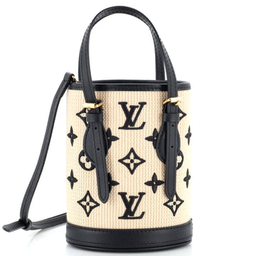 Louis Vuitton Bucket Bag Monogram Raffia Nano