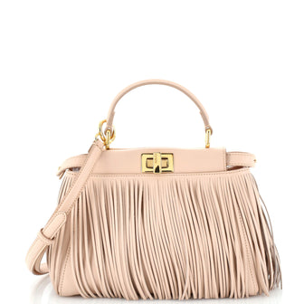 Fendi Peekaboo Bag Fringe Leather Mini