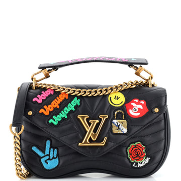Louis Vuitton New Wave Chain Bag Limited Edition Patches Quilted Leather MM