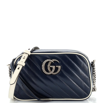 Gucci GG Marmont Shoulder Bag Diagonal Quilted Leather Small