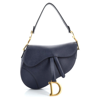 Christian Dior Saddle Handbag Leather Medium