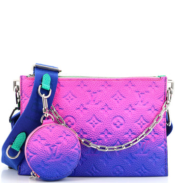 Louis Vuitton Trio Pouch Messenger Bag Limited Edition Illusion Monogram Taurillon Leather