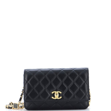Chanel Gemstone Charms Wallet on Chain Quilted Lambskin