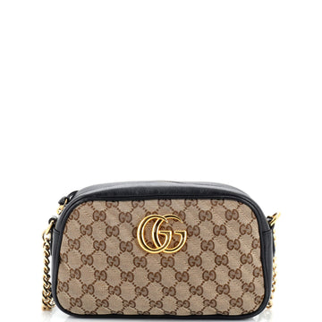 Gucci GG Marmont Shoulder Bag Diagonal Quilted GG Canvas Small