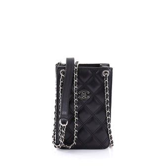 Chanel CC Phone Holder Crossbody Bag Quilted Lambskin 2441303