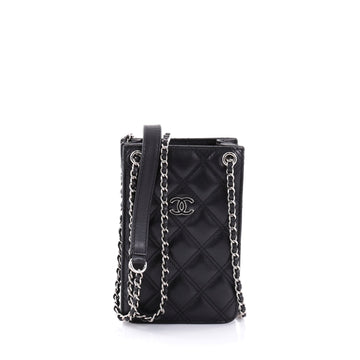 Chanel CC Phone Holder Crossbody Bag Quilted Lambskin 2441303
